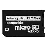 DUEQID Memory Stick Adapter for PSP, Micro SD to Memory Stick PRO Duo MagicGate Card Compatible with Camera, Handycam, Cell Phone & PSP 1000/2000/3000