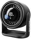 Gaiatop Desk Fan for Bedroom, Ultra Quiet Table Battery Powered Fan 7.7 Inch, Touch Control 4000mAh, Strong Airflow 5 Speeds Rechargeable Desktop for Office Bedside Dorm Home, Gift for Women Men Black