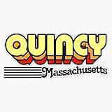 Magnet Quincy Massachusetts Retro Stripes Magnet Vinyl Decal Sticker 5"
