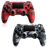 KDYGPDCT 2 Pack Wireless Controller for PS4,Dual-shock 4 Controller with 6-Axis Motion Sensor, Sensitive Touch Pad, Built-in Speaker & Headphone Jack, Compatible with PlayStation 4/Pro/Slim/PC