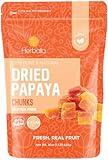 Herbaila Dried Papaya Chunks, 1 Pound. Dried Papaya Fresh, Paw Paw Tree Diced Papaya Fruit, Lightly Sweetened. All Natural, Non-GMO, 16 Ounces.