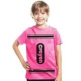 Kids Crayon T Shirt Halloween Costume for Boys Girls | Group Idea | Unisex Tee XS-XL (Pink, Large)