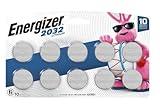 Energizer 2032 Batteries (10 Pack), 3V Lithium Coin Batteries