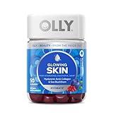 OLLY Glowing Skin Collagen Gummy, Hydrated, Youthful Skin, Hyaluronic Acid, Sea Buckthorn, Chewable Supplement, Berry, 25 Day Supply - 50 Count