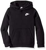 NIKE Boy's Nsw Pull Over Hoodie Club, Black/White, Large