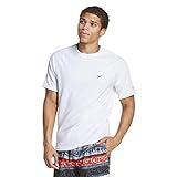 Speedo Men's Uv Swim Shirt Short Sleeve Regular Fit Solid,White,X-Large