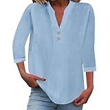 Generic clothes today 2024 quarter sleeve tops for women womens summer tops petite sizes only petite shirts for women petite length henley tee tops henley neck blouse for women, XX-Large, 01#sky Blue