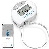 RENPHO Body Measuring Tape, Smart Tape Measure for Weight Loss, Bluetooth Fitness Equipment with App, Measuring Waist, Hip, Bust, Arms, Muscle Gain, Retractable, 60in /150cm, White