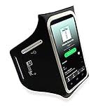 RevereSport Waterproof iPhone Pro 16/15/14/13/12 Running Armband with Extra Pockets for Keys, Cash and Credit Cards. Phone Arm Holder for Sports, Gym Workouts and Exercise
