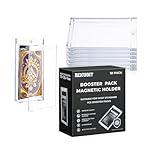 RIXUGIT 10-Pack One Touch Booster-Pack Magnetic-Holders - UV Protection Clear Booster Pack Cases, Fit for Standard Cards Storage and Display, Protect Your Collectible, Sports, and Gaming Cards
