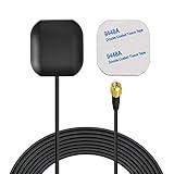 Bingfu Vehicle Waterproof Active GPS Navigation Antenna with SMA Male Connector for Car Stereo Head Unit GPS Navigation System Module Truck Marine Boat GPS Tracker Locator Real Time Tracking