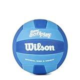 WILSON Super Soft Play Outdoor Recreation Volleyball - Official Size, Royal/Navy