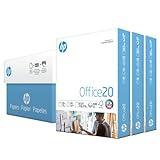 HP Printer Paper | 8.5 x 11 Paper | Office 20 lb | 3 Ream Case - 1500 Sheets | 92 Bright | Made in USA - FSC Certified | 112090C, White