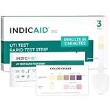 INDICAID Urinary Tract Infection (UTI) Test Strips, Accurate Results in 2 Minutes, at Home UTI Testing for Women and Men, Accurate Urine Test Strips, 3 Count