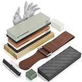 Knife Sharpening Stone - Dual Grit Whetstone 400/1000 3000/8000, Knife Sharpening Stone Set, Tpstone Knife Sharpener Tool,Easy to Use