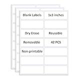 SVNOOC Multi-Use Removable Labels, White, Non-Printable, Reusable Blank Labels for Office School Home Kitchen All Purpose Use Label Sticers Tags (1x3 inches)