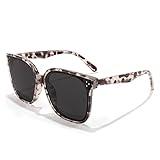 FEISEDY Retro Square Polarized Sunglasses Women Men Oversized Vintage Shades B2600