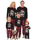 OAKFashion Christmas Family Pajamas Sets, Christmas Family Matching Pajamas Sleepwear Pjs Xmas Jammies Holiday(&b-11, Mom, M)