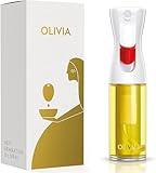 FLAIROSOL OLIVIA. The Original Advanced Oil Sprayer for Cooking, Salads, BBQs and More, Continuous Spray with Portion Control, Trusted by Chefs. Patented Technology. (Glass Bottle) (Gold Print)