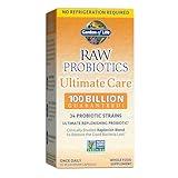 Raw Probiotics - 100 Billion CFU, Shelf Stable, 30 Capsules - For Men and Women, Digestive Enzymes, Clinically Studied Strains - by Garden of Life