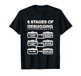 6 Stages of Debugging design Programming Computer Science T-Shirt