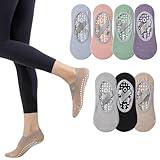 HEYPOMAX 7-Pack Women's Non-Slip Yoga Socks,US 5-10 Sizes, Moisture-Wicking, Anti-Skid Soles for Stable Practice Sessions