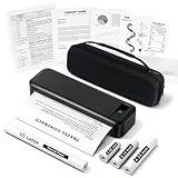 Portable Printers Wireless for Travel, Bluetooth Inkless Thermal Printer, Support 8.5" X 11" US Letter & A4 Size, Small Mobile Printer with Carry Case, Compatible with Phone Laptop for Office Car Home