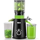 Juicer Machines, ECOSELF Cold Press Juicer with 4.35" Large Feed Chute Fit Whole Fruits and Vegetables, Easy to Clean, Juice Extractor Self Feeding Effortless for Batch Juicing, High Juice Yield