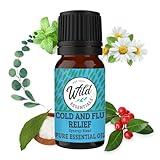 Wild Essentials Cold and Flu Relief 100% Pure Essential Oil Synergy Blend 10ml, Therapeutic Grade Formula for Congestion, Aches, Pain and Muscle Relief, migraines, Made in The USA