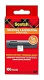 Scotch Thermal Laminating Pouches, 100 Count, Clear, 5 mil., Laminate Homemade Ornaments, Christmas Banners and Gift Tags, Ideal Holiday Supplies, Fits Business Card Sized (2.3 in. × 3.7 in.) Paper