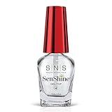 SNS Gel Top Coat Nail Polish for Nail Dip Powder, SenShine Gel Top - Long-Lasting & Fast-Drying Nail Strengtheners Top Coat - Low-Odor & No UV Lamp Required - 0.5 OZ