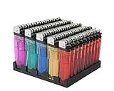 100 Cigarette Wholesale Disposable Lighters Pack of 100 with Stand | Get 4pk of Free Corckscrew Openers