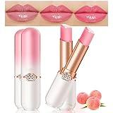 evpct 2Pcs Peach Tinted Lip Balms PH Lip Color Changing Lipstick Balm Stain Gift Set Queen for Women Girls Korean Mood Long Lasting Color Change Light Pink Lipstick Lip Tint Makeup Lip Plumper Gloss