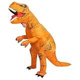 viwzon Inflatable T-Rex Costume, Kids Dinosaur Blow Up Suit for Halloween Cosplay Themed Parties, Dino Costume, Brown