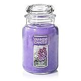 Yankee Candle Lilac Blossoms Scented, Classic 22oz Large Jar Single Wick Candle, Over 110 Hours of Burn Time, Perfect for Gifting, Gatherings and Seasonal Decorations