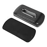 Premium Carbon Fiber Car Tissue Holder, Lightweight & Strong ABS Car Napkin Box with Unique Texture, High End Visual Appeal & Number Plate, Universal Fit for All Car