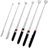 6 Pieces Telescoping Magnet Tools, Extendable Telescopic Magnetic Pick up Tools Viewable Extendable Magnet Stick for Father's Day Birthday 1.5 Lb/ 3 Lb/ 5 Lb/ 10 Lb/ 15 Lb/ 20 lb