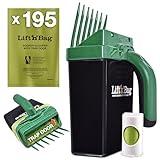 Neater Pets Lift N’ Bag Trap Door Dog Pooper Scooper with Bag Attachment for Small to Large Breeds - 195 Refill Bags - Heavy Duty Dog Poop Scooper for Yard & Walks, One-Handed Operation, Direct to Bag