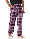 Amazon Essentials Men's Flannel Pajama Pant - Discontinued Colors, Blue Mixed Tartan, X-Large