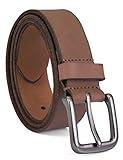 Timberland Men's 35mm Classic Buckle Jean Leather Belts, Brown, 36