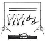 SLOW DOLPHIN Photo Video Studio 10x7ft(WxH) Adjustable Backdrop Support System Kit Background Stand with Carry Bag