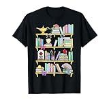 Belle's Bookshelf Book Lover Coquette Reader Women Girl T-Shirt