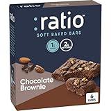 Ratio Soft Baked Bars, Chocolate Brownie, 1g Sugar, Keto Friendly, 5.34 oz (6 Bars)