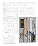 Mr. Pen- Architect Set, Professional Geometry Set, 17 Pcs, Compass and Protractor Set, Drafting Tools, Scale Ruler, Drawing Stencils, Metal Ruler Set, Christmas Gift