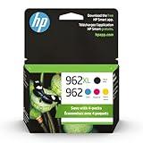 Original HP 962 Cyan, Magenta, Yellow / 962XL Black Ink Cartridges (4-Pack) | Works with HP OfficeJet 9010 Series, HP OfficeJet Pro 9010, 9020 Series