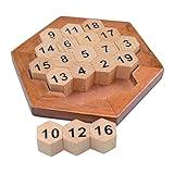 KINGOU Wooden Logic Puzzle Brain Teasers Intellectual Toy Number Puzzle