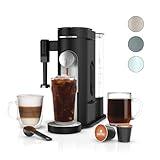 Ninja Pod & Grounds Specialty Single-Serve Coffee Maker, K-Cup Pod Compatible, Brews Grounds, Compact Design, Built-In Milk Frother, 56-oz. Reservoir, 6-oz. Cup to 24-oz. Mug Sizes, Black, PB051