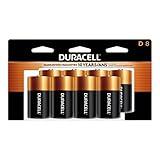 Duracell Coppertop D Batteries, 8 Count Pack, D Battery with Long-lasting Power, All-Purpose Alkaline D Battery for Household and Office Devices