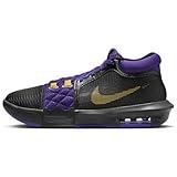 NIKE Lebron Witness 8 Basketball Shoes (FB2239-001, Black/Field Purple/University Gold) Size 10