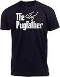 The Pugfather | Pug Dog Father Breed Dad Owner T-Shirt for Men - (Adult,L)